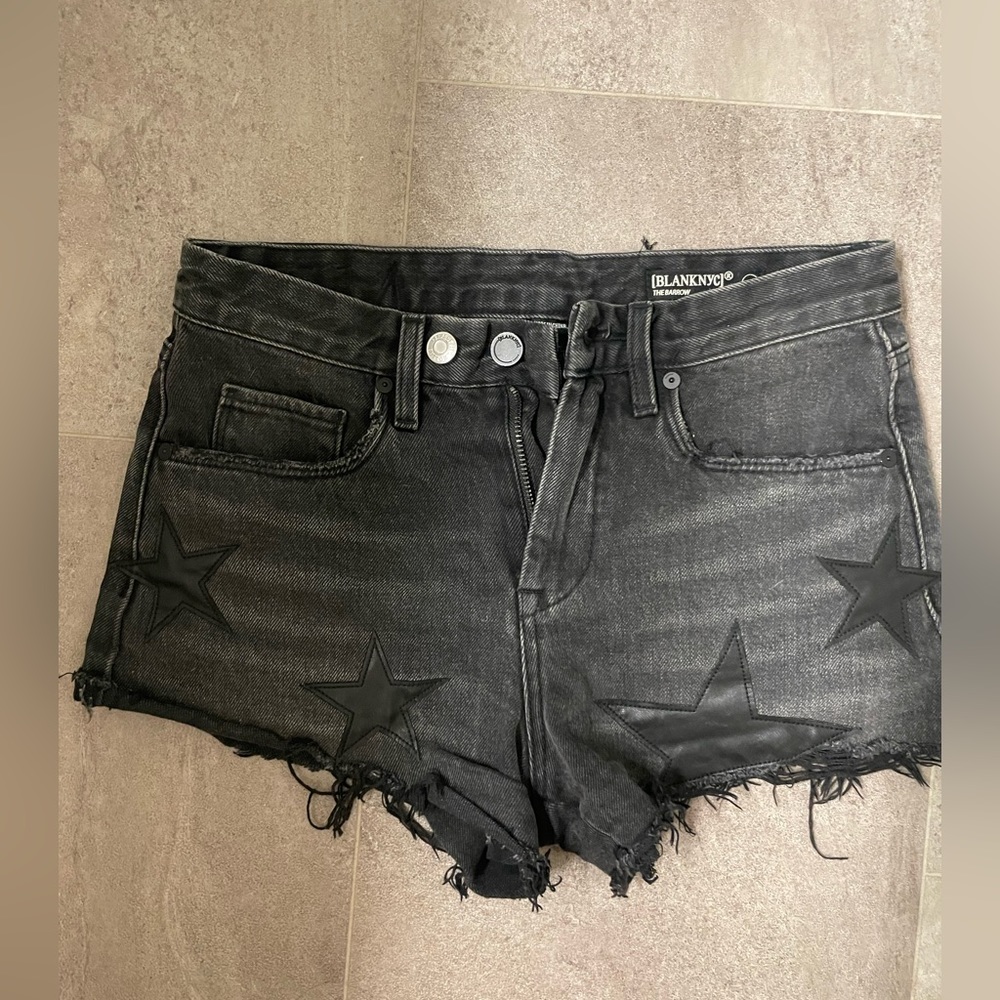 BLANKNYC Black star denim shorts